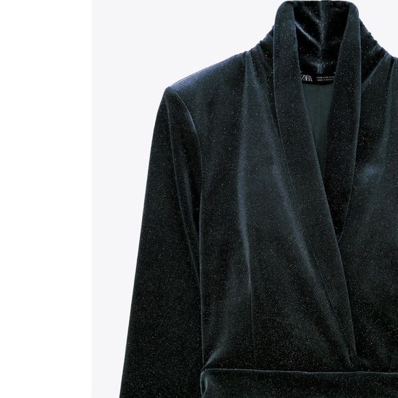 ZARA SPARKLY VELVET DRESS NWOT - Picture 15 of 16